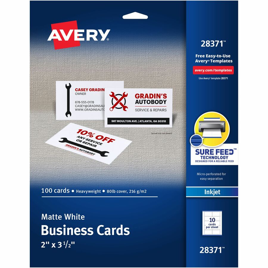 Printable Business Cards with SureFeed
