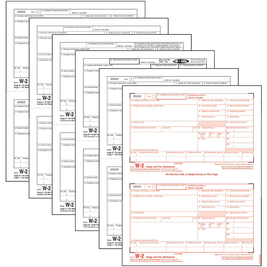 Laser W-2 Forms Kits