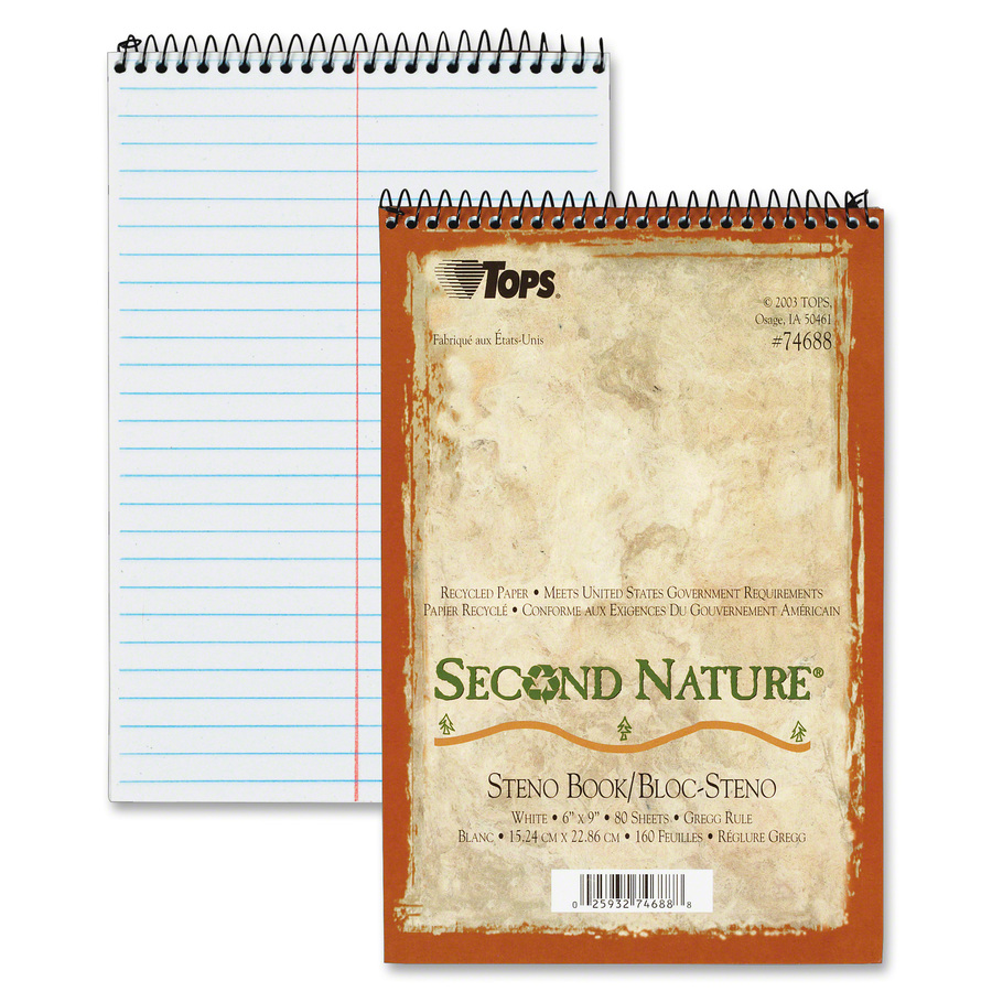 Second Nature Spiral Reporter/Steno Notebook