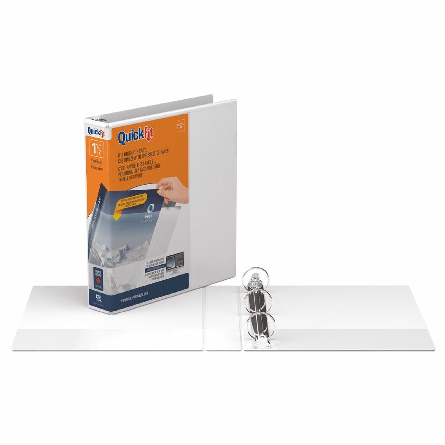 Clear-View Binder, 3-Ring Binder, Round Ring, 1.5 Inch, White