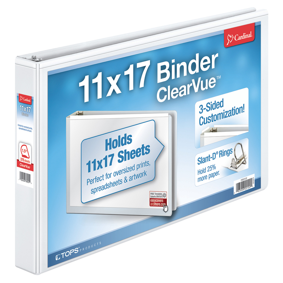 ClearVue Overlay Tabloid D-Ring Binder