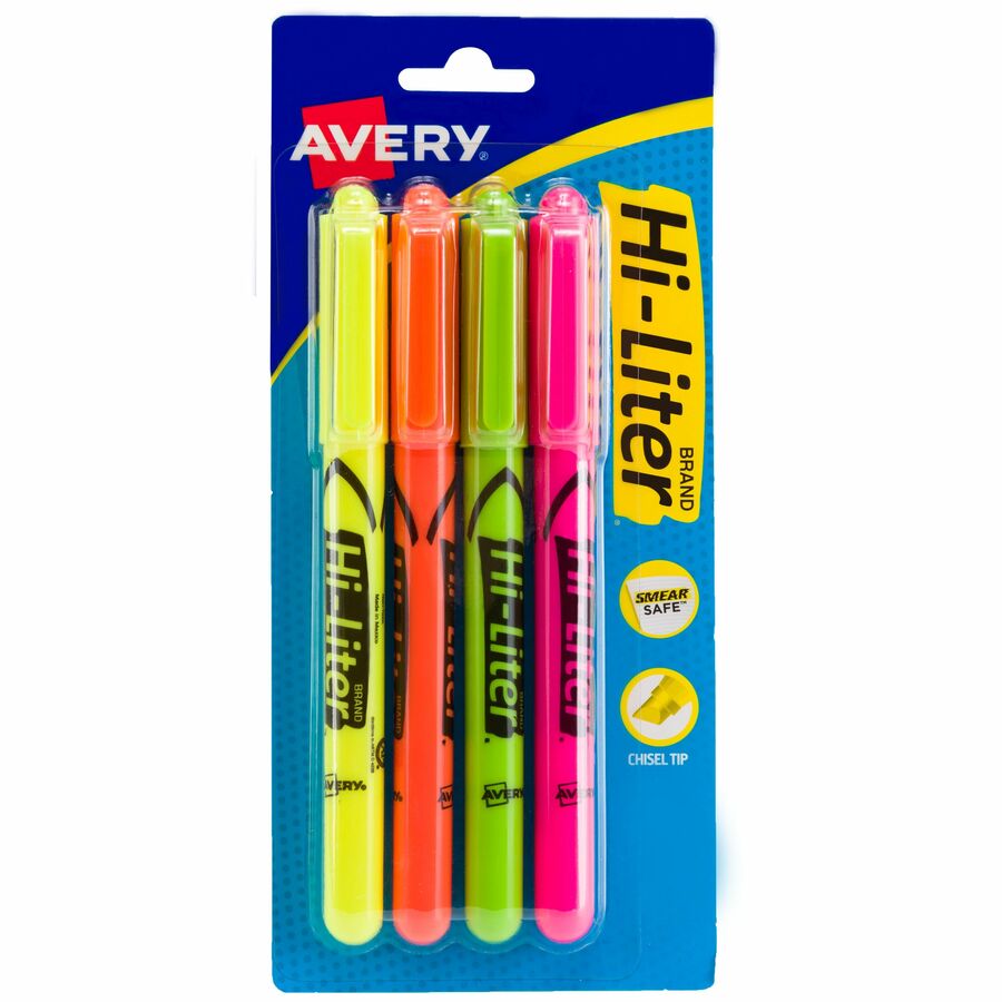 Hi-Liter(R), Pen-Style, Assorted Colors, 4 Count (23545)