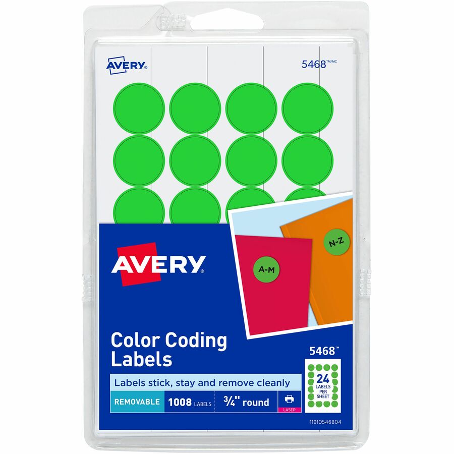 Removable Color-Coding Labels