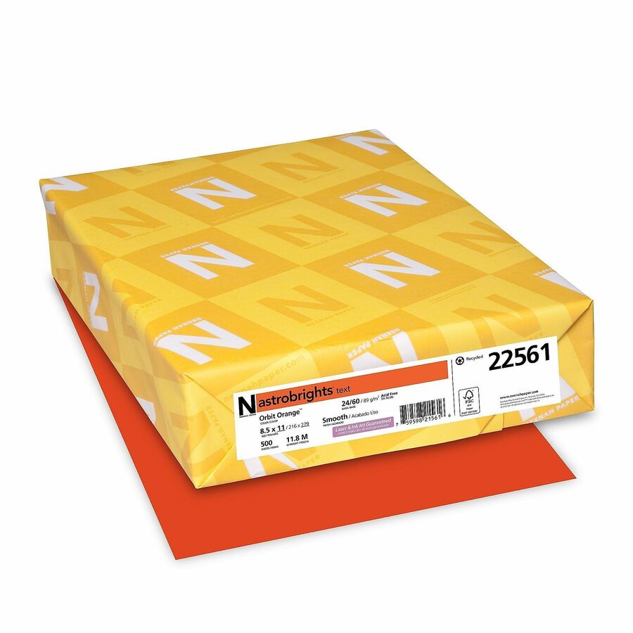 Astrobrights Paper Letter Orbit Orange 500/pkg