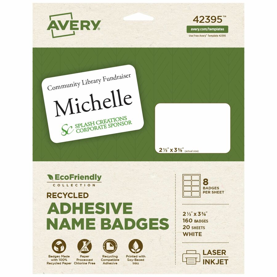 Eco-friendly Premium Name Badge Labels