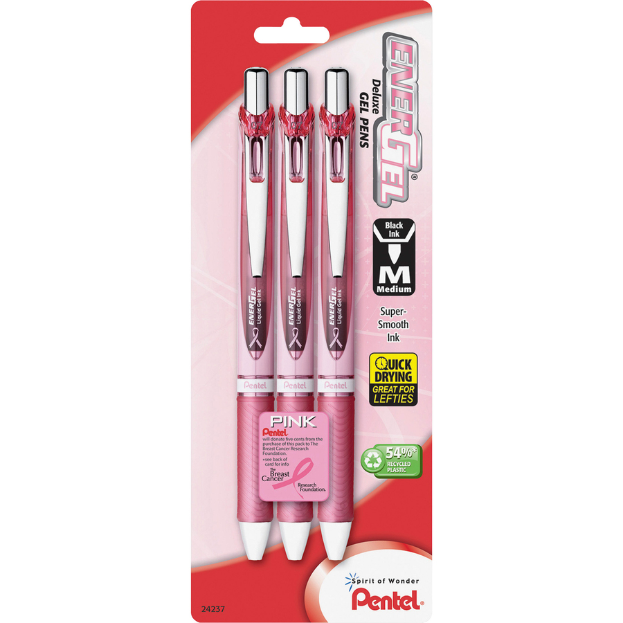 EnerGel Pink BCA Ribbon RTX Liquid Gel Pens