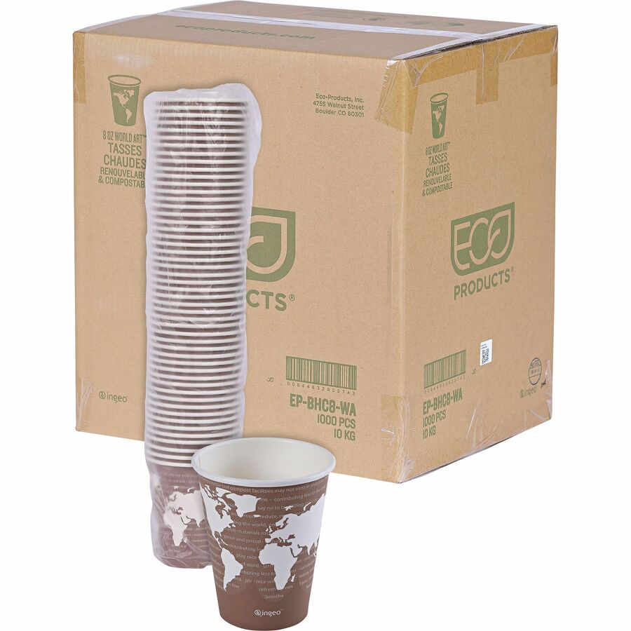 8 oz World Art Hot Beverage Cups