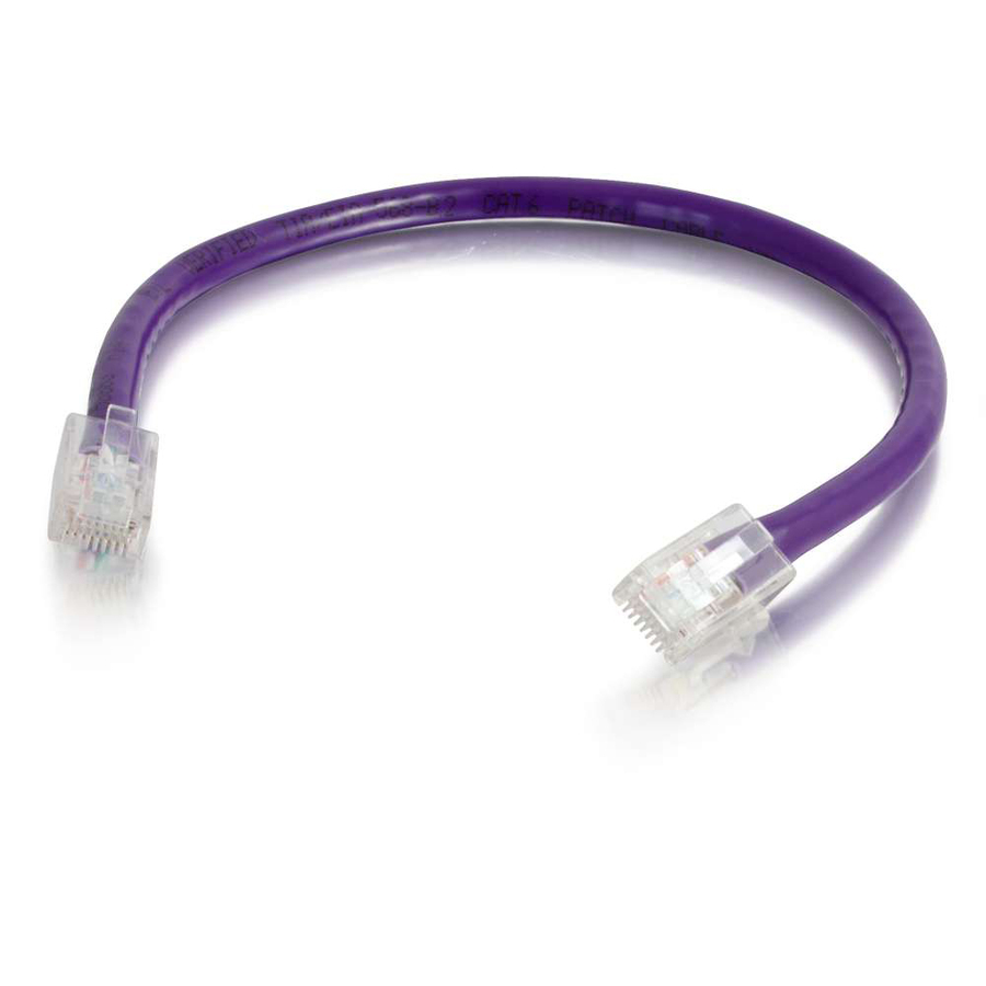 30 ft Cat6 Non Booted UTP Unshielded Network Patch Cable - Purple
