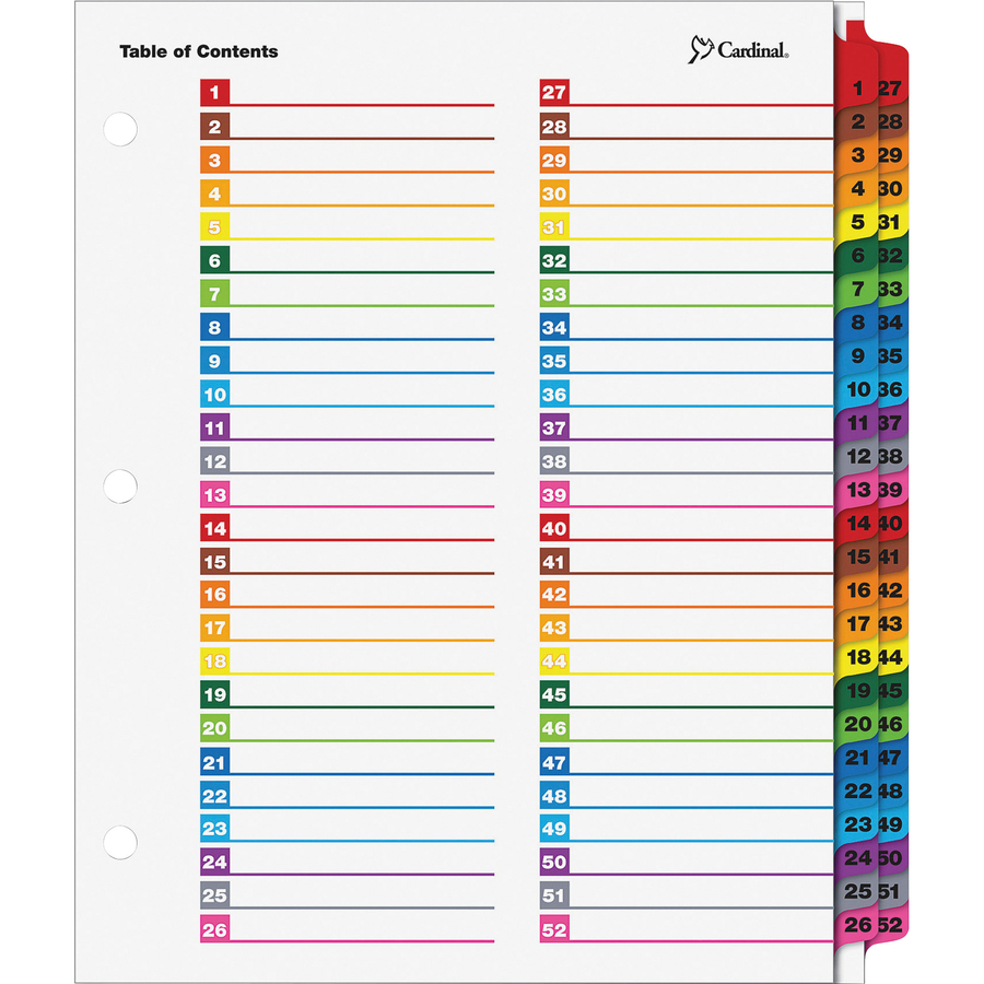 OneStep Printable Dividers