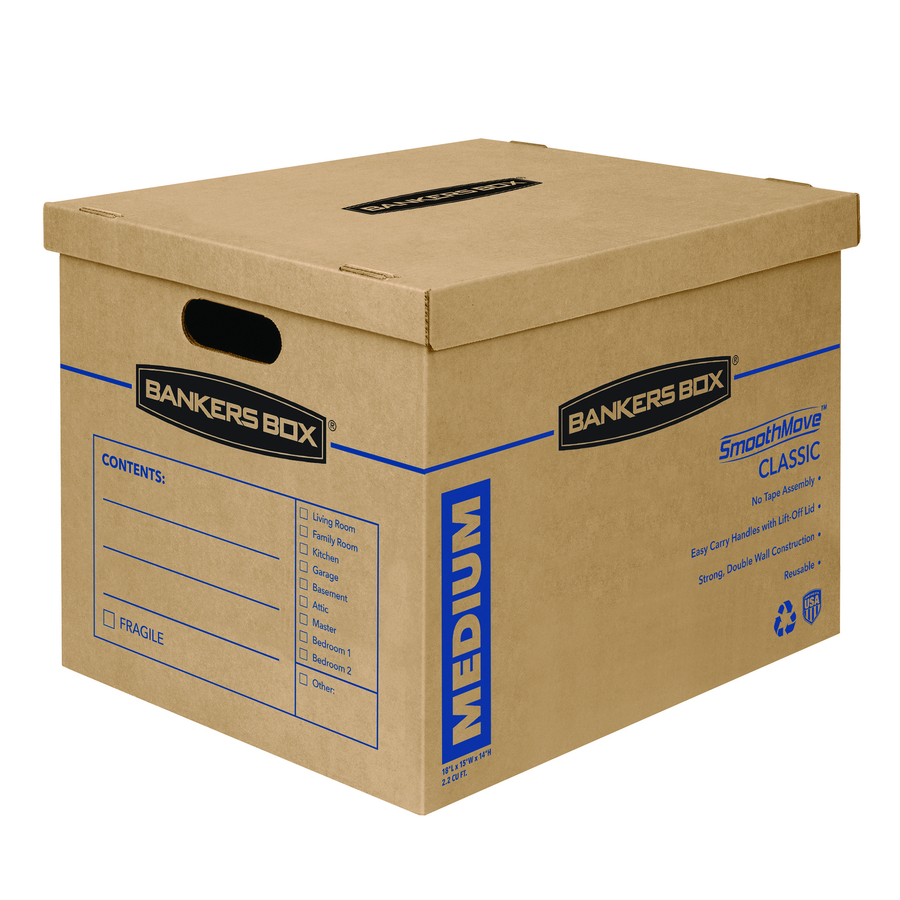 Bankers Box SmoothMove Classic Moving Boxes, Medium