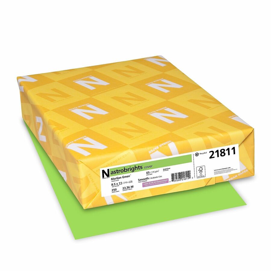 Astrobrights Paper Letter Martian Green 250/pkg