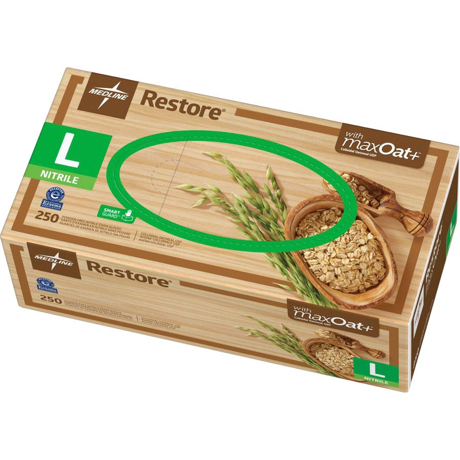 Restore Nitrile Exam Gloves with Oatmeal