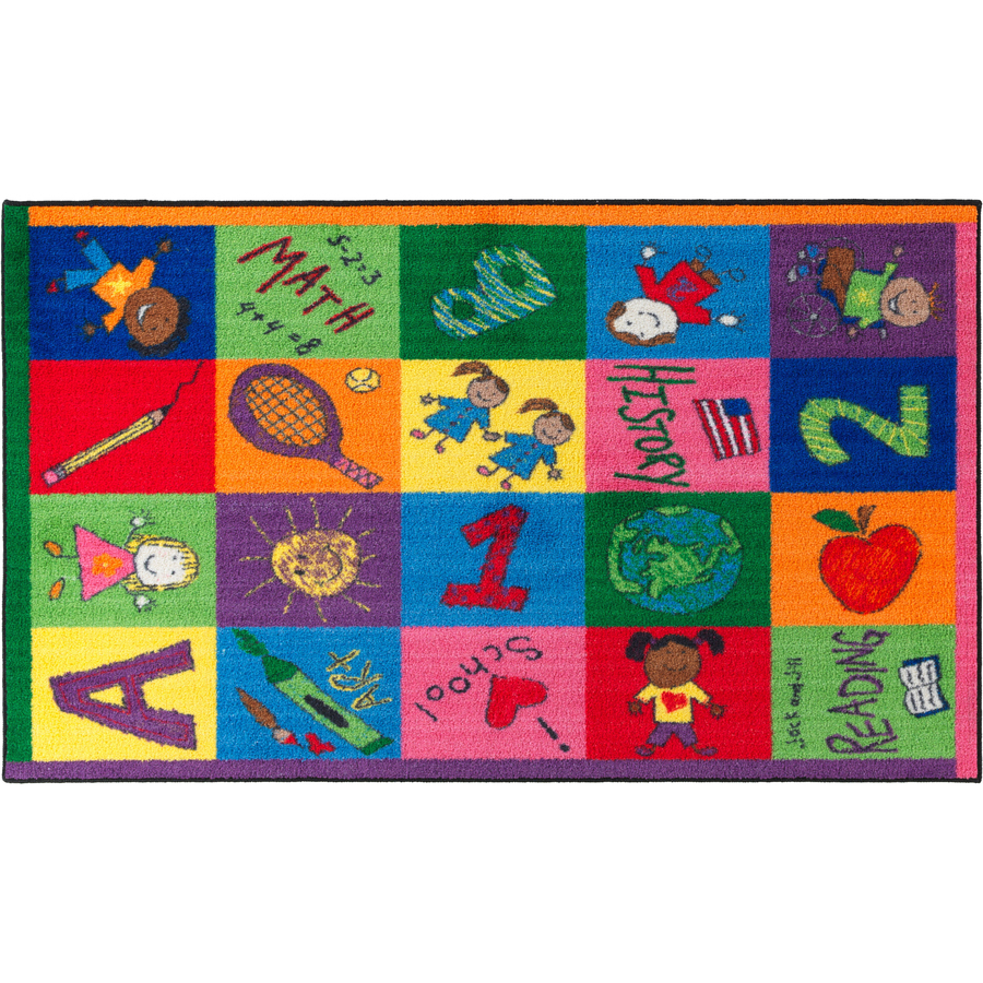 Easy Care Primary Pictures Rug