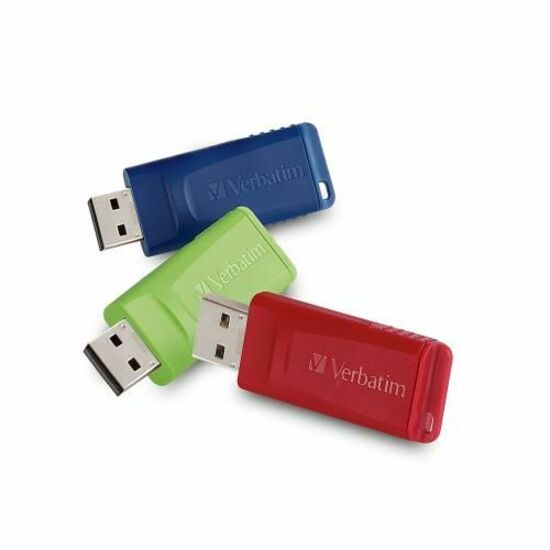 32GB Store 'n' Go USB Flash Drive - 3pk - Red, Green, Blue