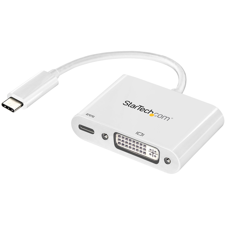 USB-C to DVI Adapter with USB Power Delivery - 1920 x 1200 - White