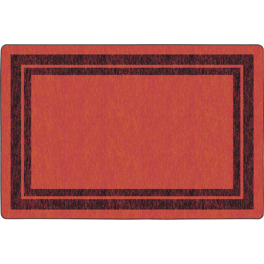 Double Dark Tone Border Red Rug