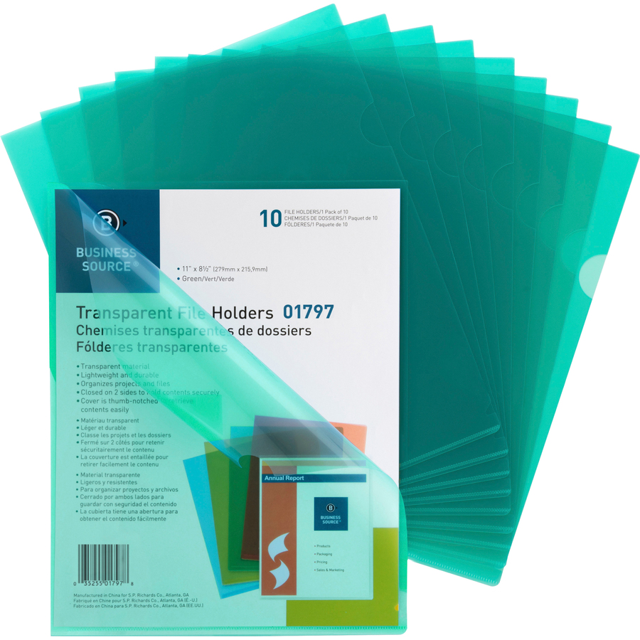 Transparent Poly File Holders