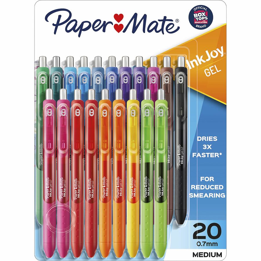 InkJoy&reg; Gel Pens, Medium Point, 0.7 mm, Assorted Colors, Pack Of 20