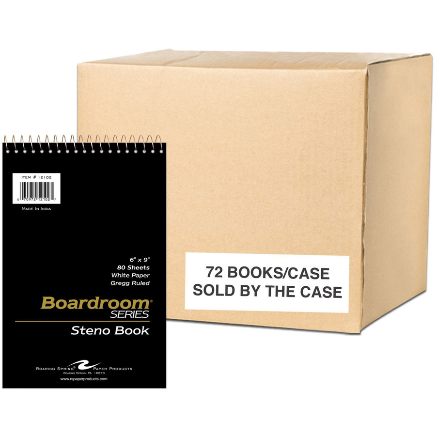 Boardroom Series Gregg Ruled Spiral Steno Memo Book