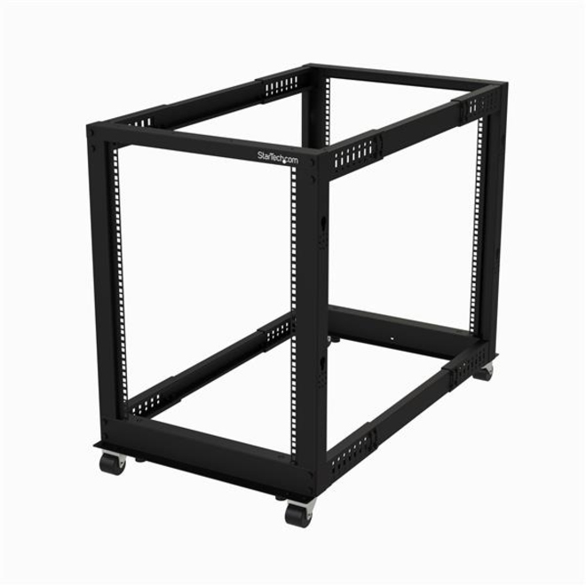 15U Open Frame Rack - 4 Post - Adjustable Depth