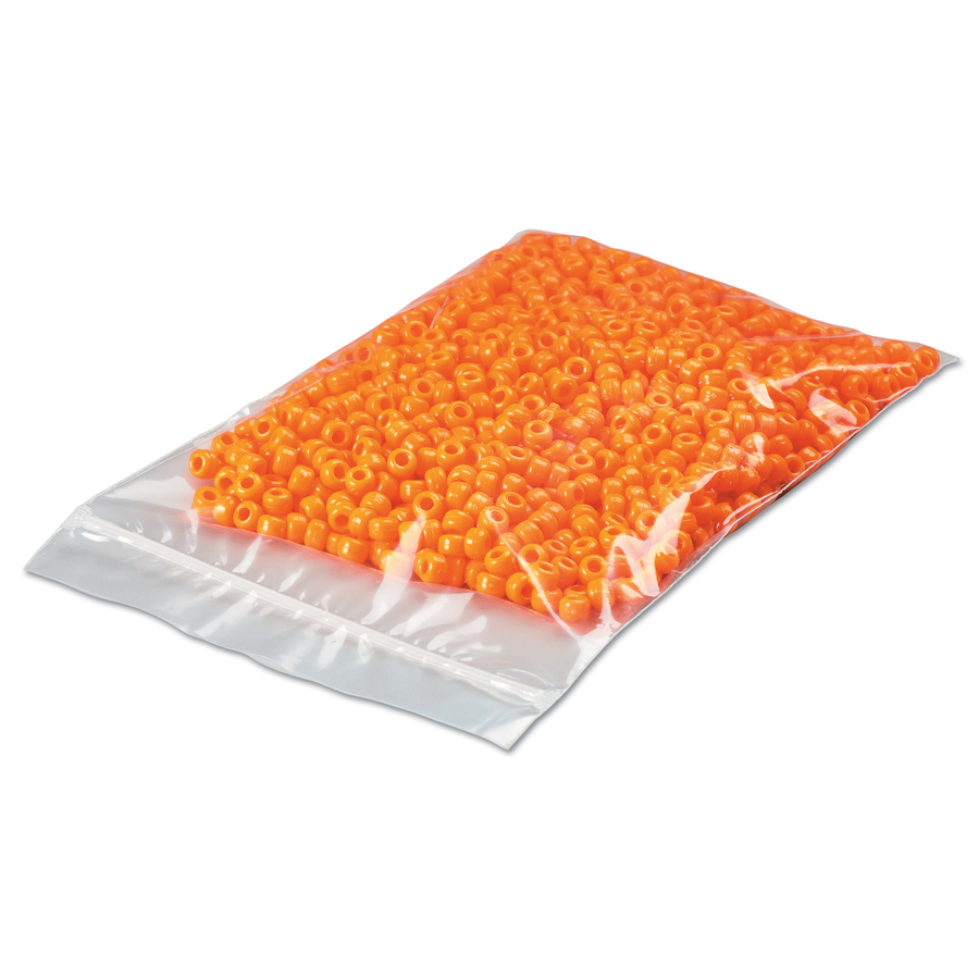 Reclosable Poly Bags,Zipper-Style Closure, 2 mil, 13" x 18" , Clear, 1,000/Carton