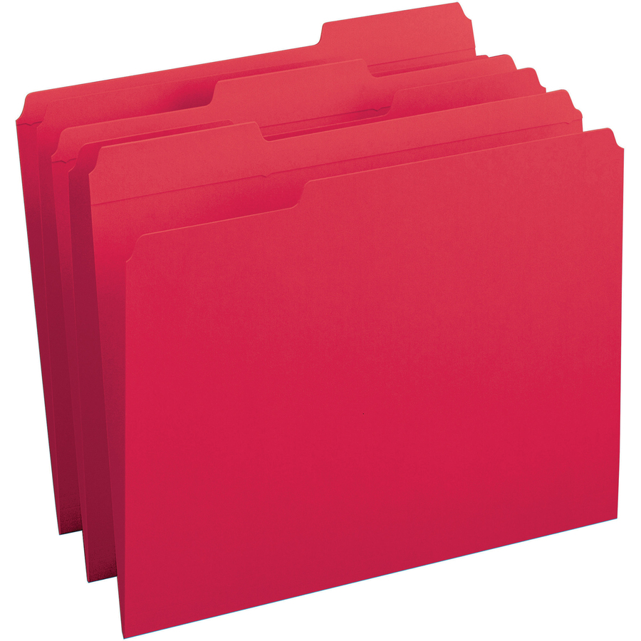 Reinforced Tab Colored File Folders