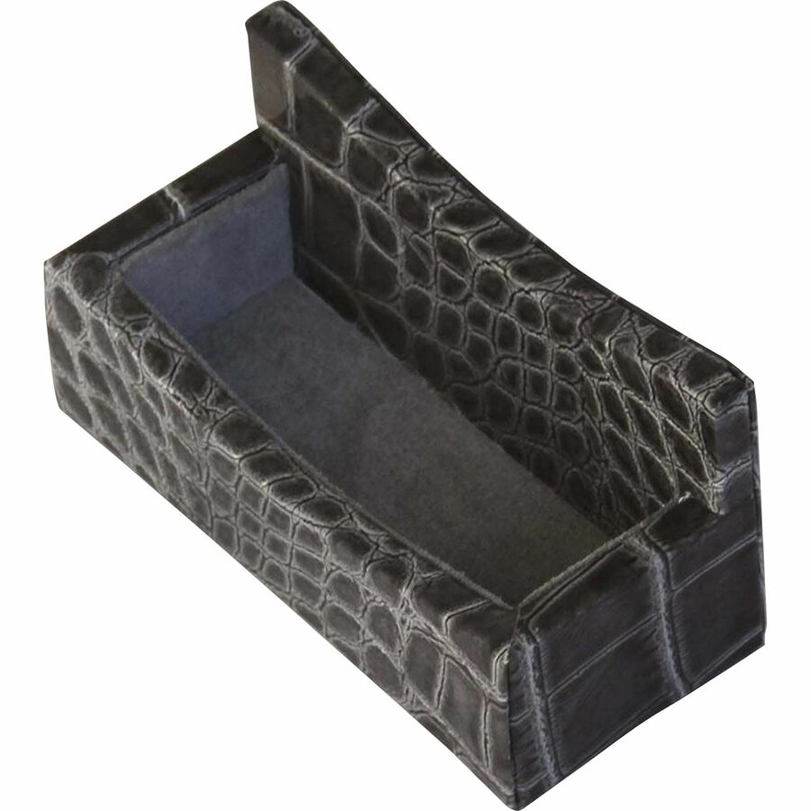 Castlerock Gray Italian Patent Leather Business Card Holder