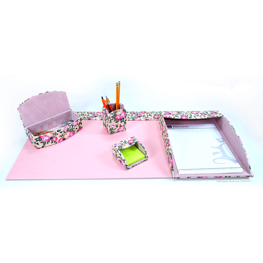 5-piece Home/Office Leather Desk Accessory Set