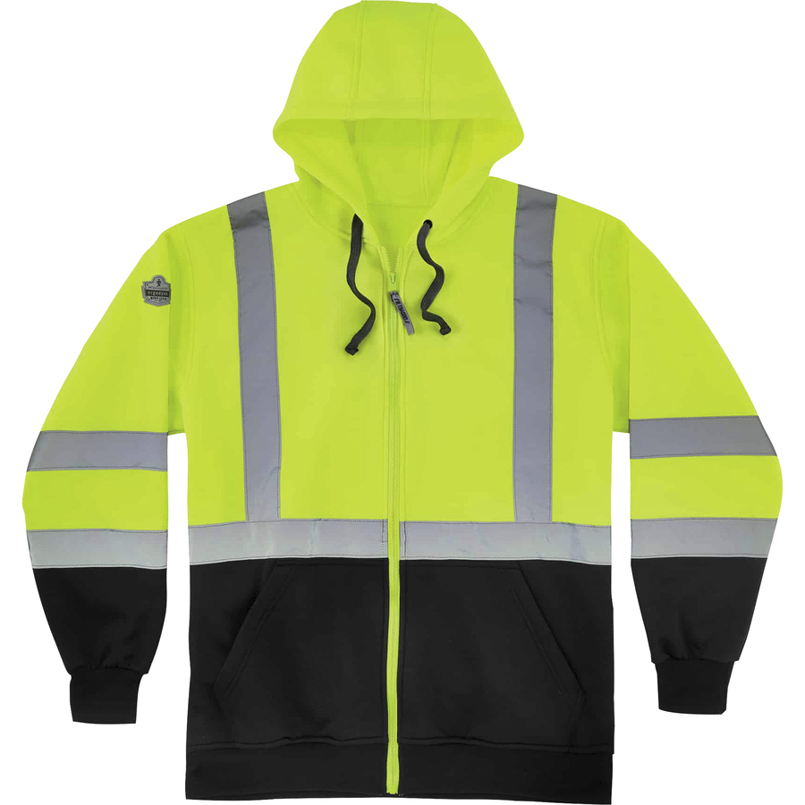 Zip-Up Hi-Vis Hooded Sweatshirt