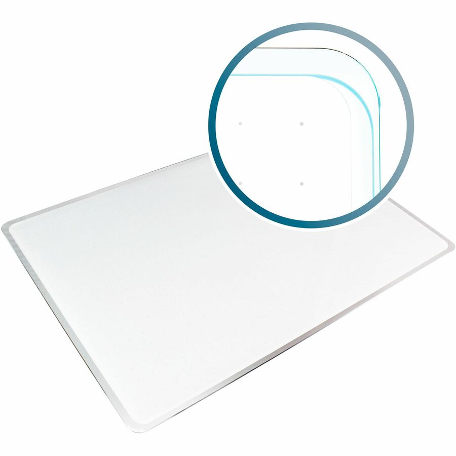 Viztex&reg; Glacier White Multi-Purpose Grid Glass Dry-Erase Board 17" x 23"