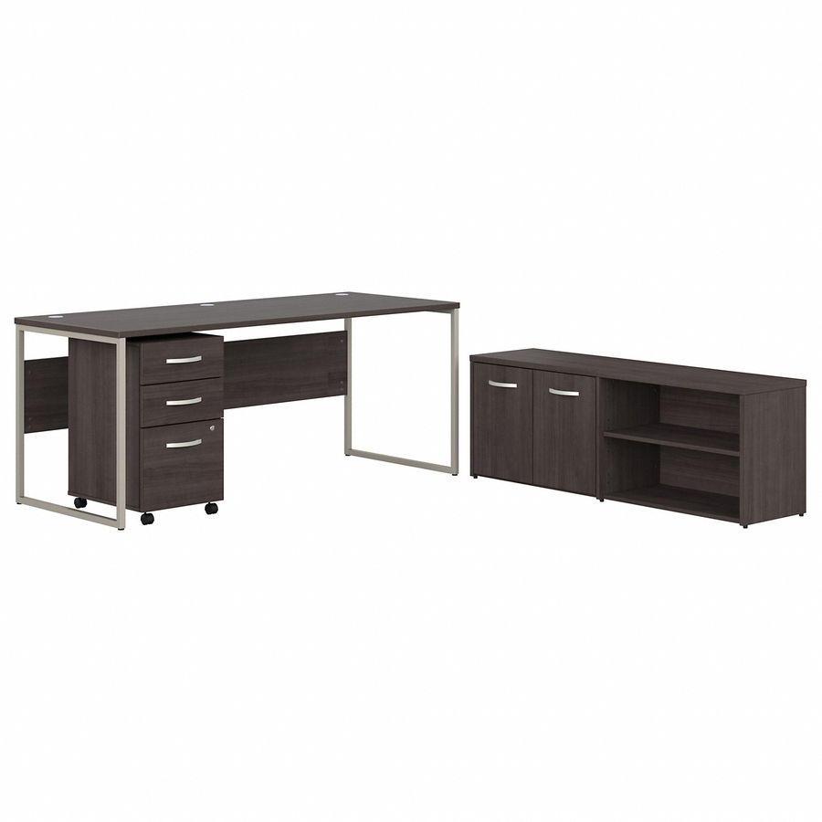 Hybrid Storm Gray Desking Unit