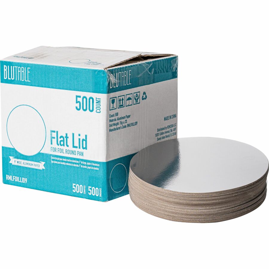 9" Round Foil Pan Flat Board Lids