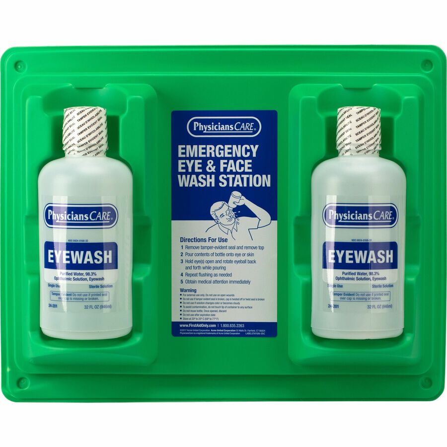 Twin-Bottle Eyewash Station