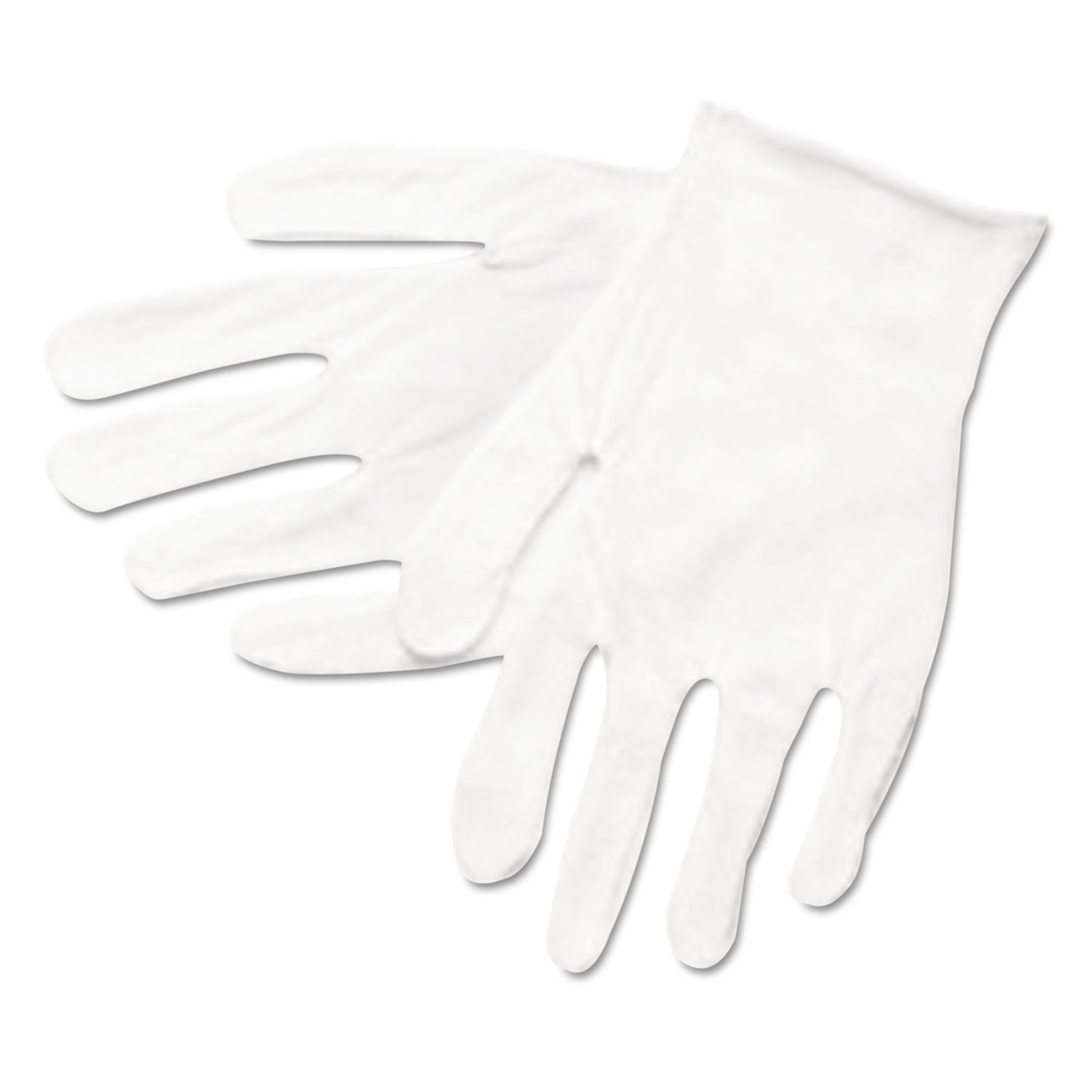 Cotton Inspector Gloves, Reversible, One Size Fits Most, White, 12 Pairs