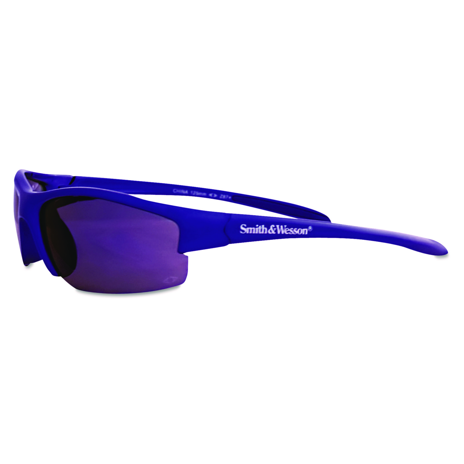 Equalizer Safety Eyewear, Blue Half Frame, Mirrored Blue Dual Lens