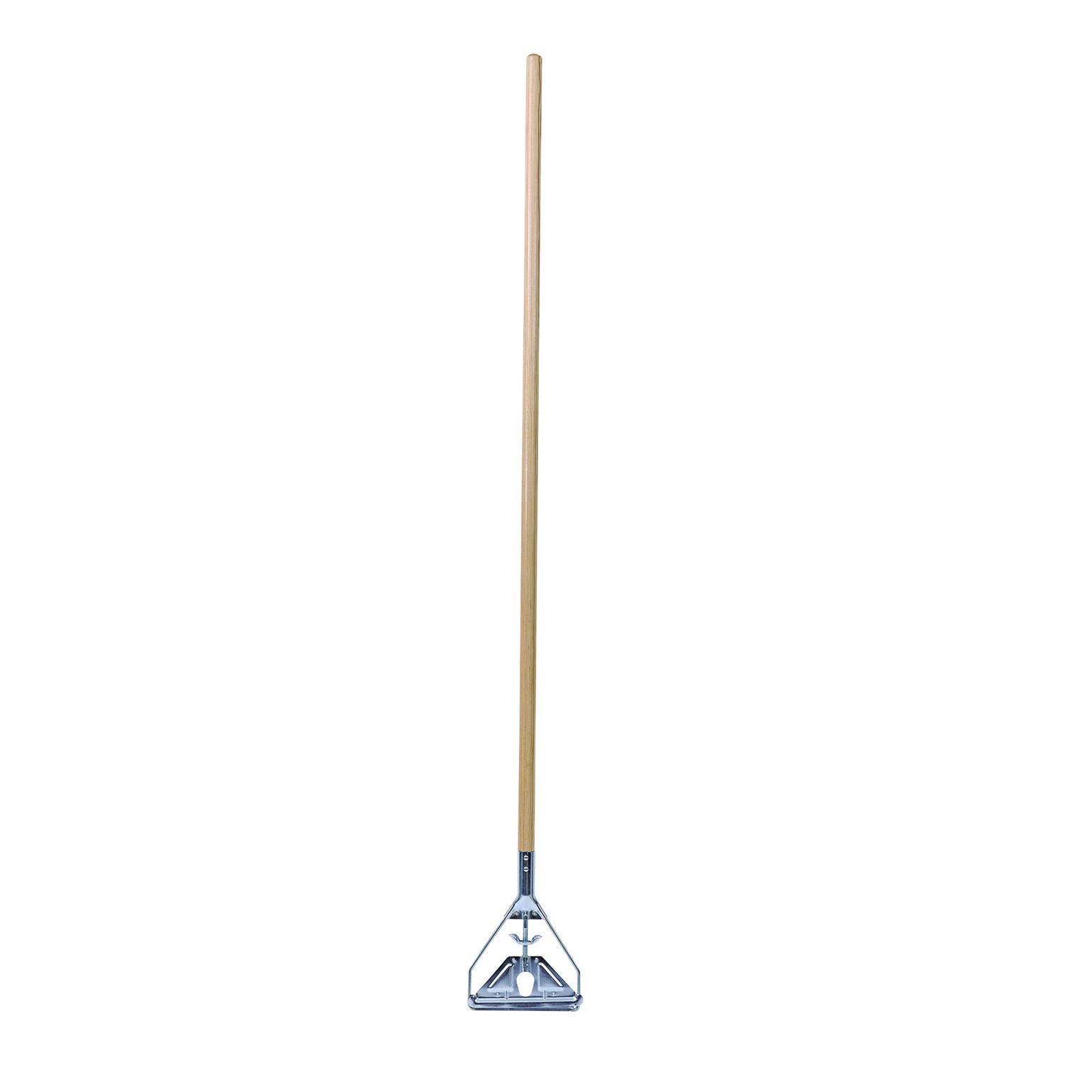 Quick Change Metal Head Mop Handle for No. 20 and Up Heads, 62" Wood Handle