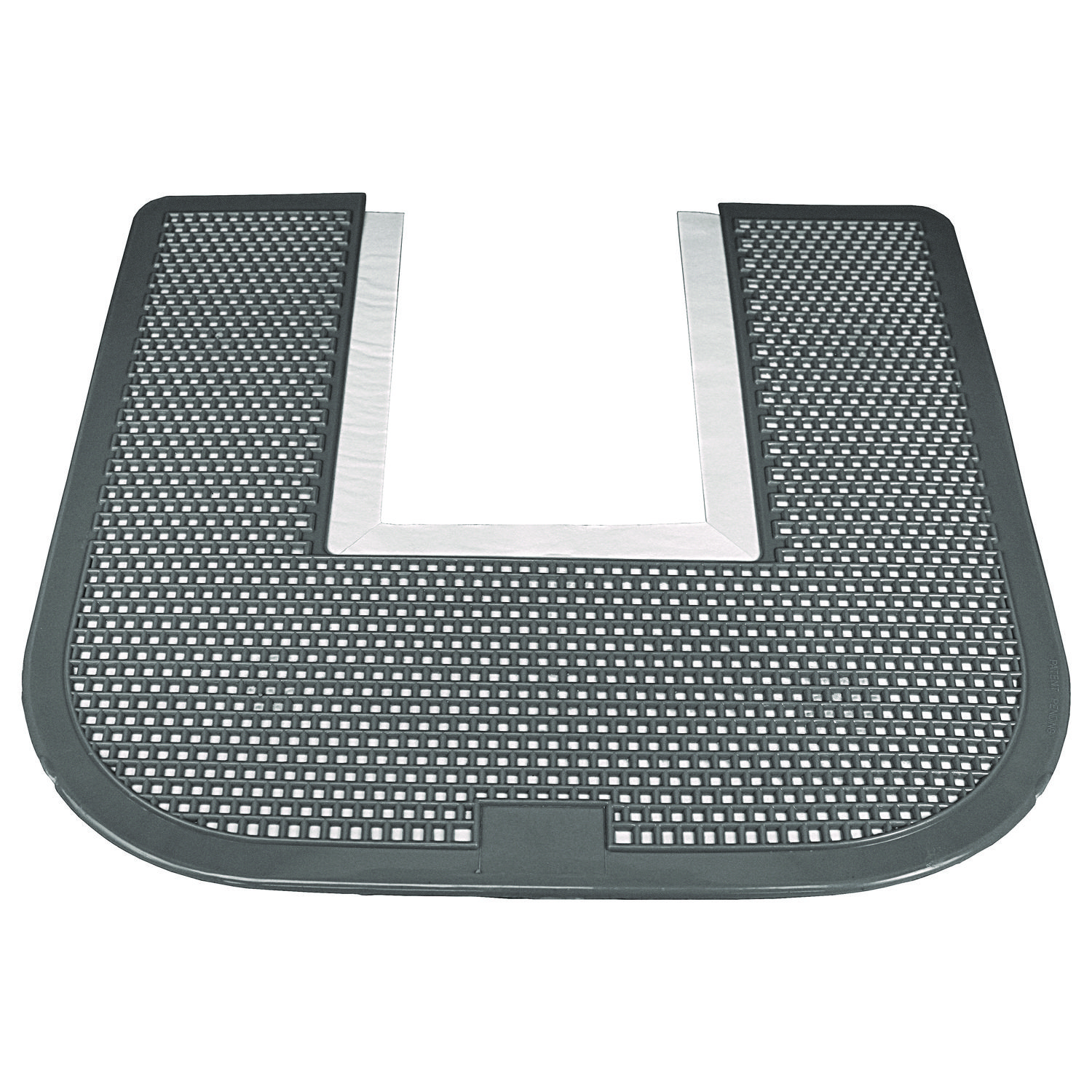 Disposable Urinal Floor Mat, U-Shaped, Orchard Zing Scent, Gray Non-Slip Perforated Surface, 23" x 21.63", 6/Carton