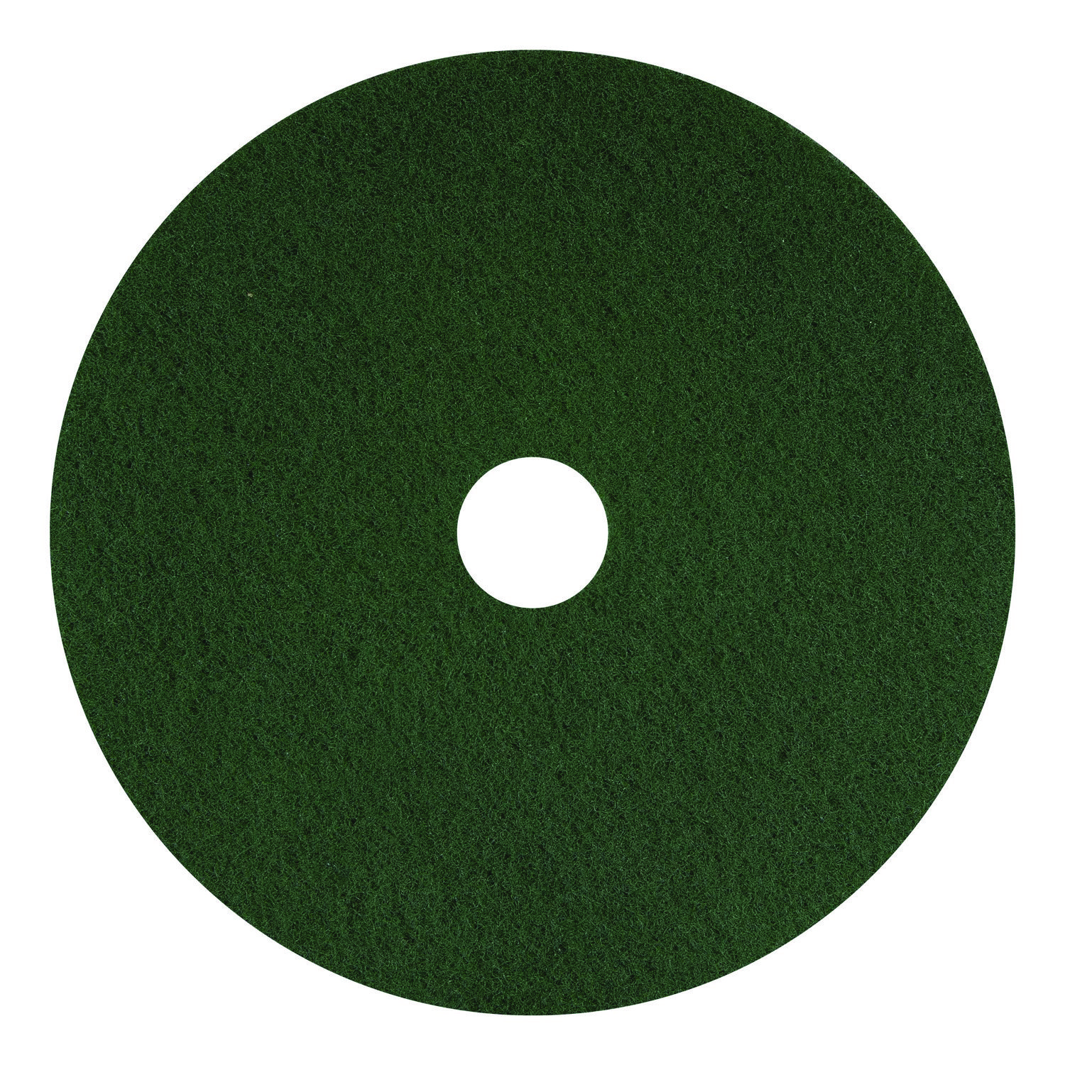 Scrubbing Pad, 12" Diameter, Green, 5/Carton