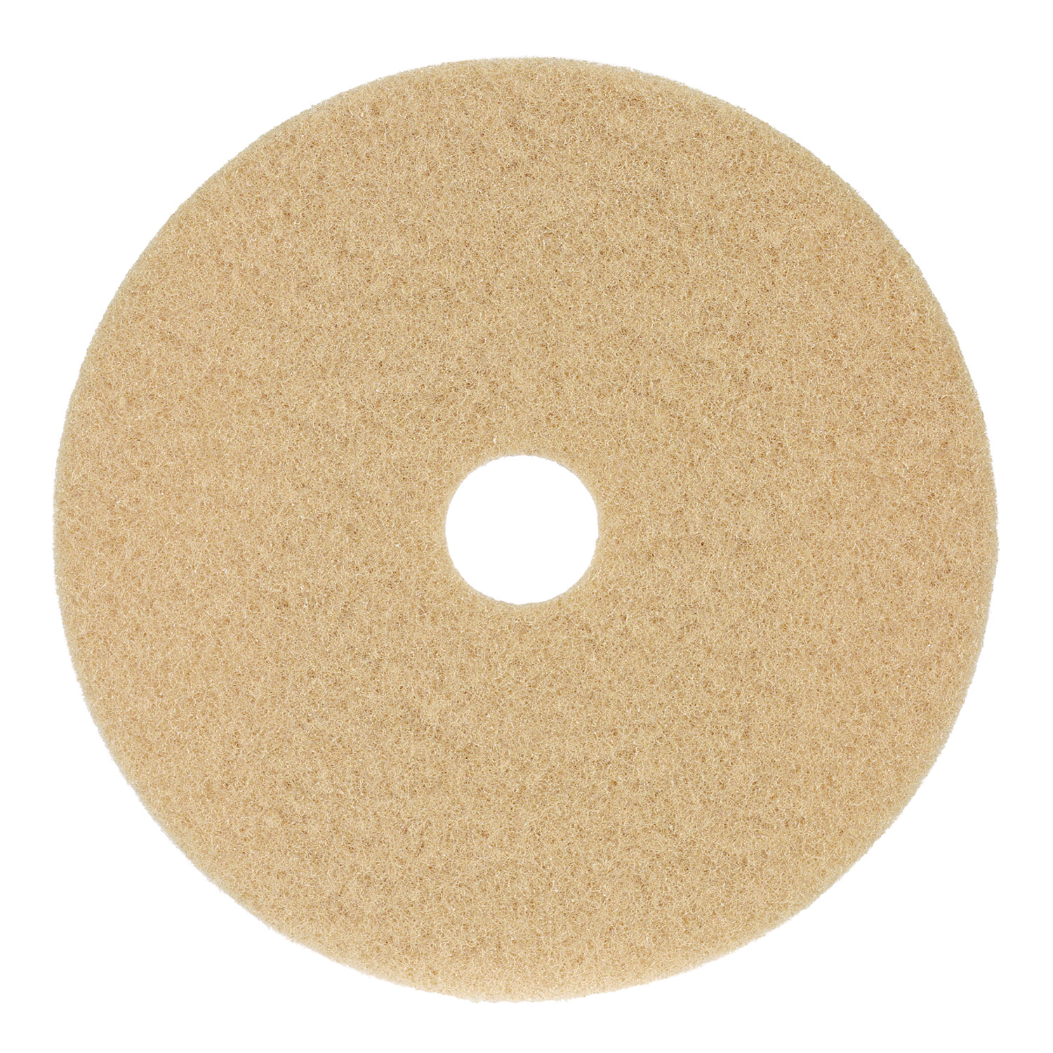 Burnishing Floor Pads, 27" Diameter, Tan, 5/Carton