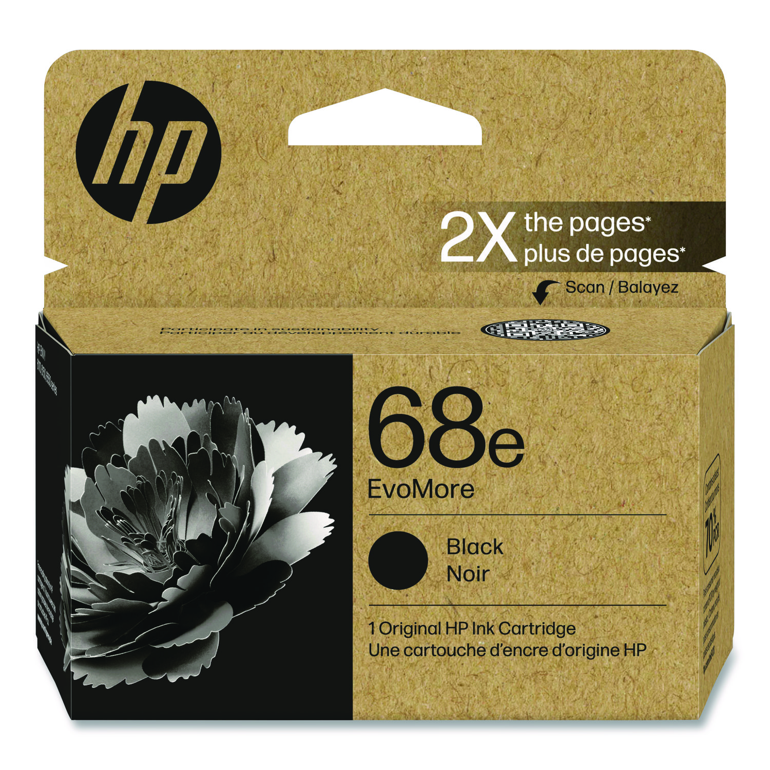 68e EvoMore Black Original Ink Cartridge (7FP22TN)