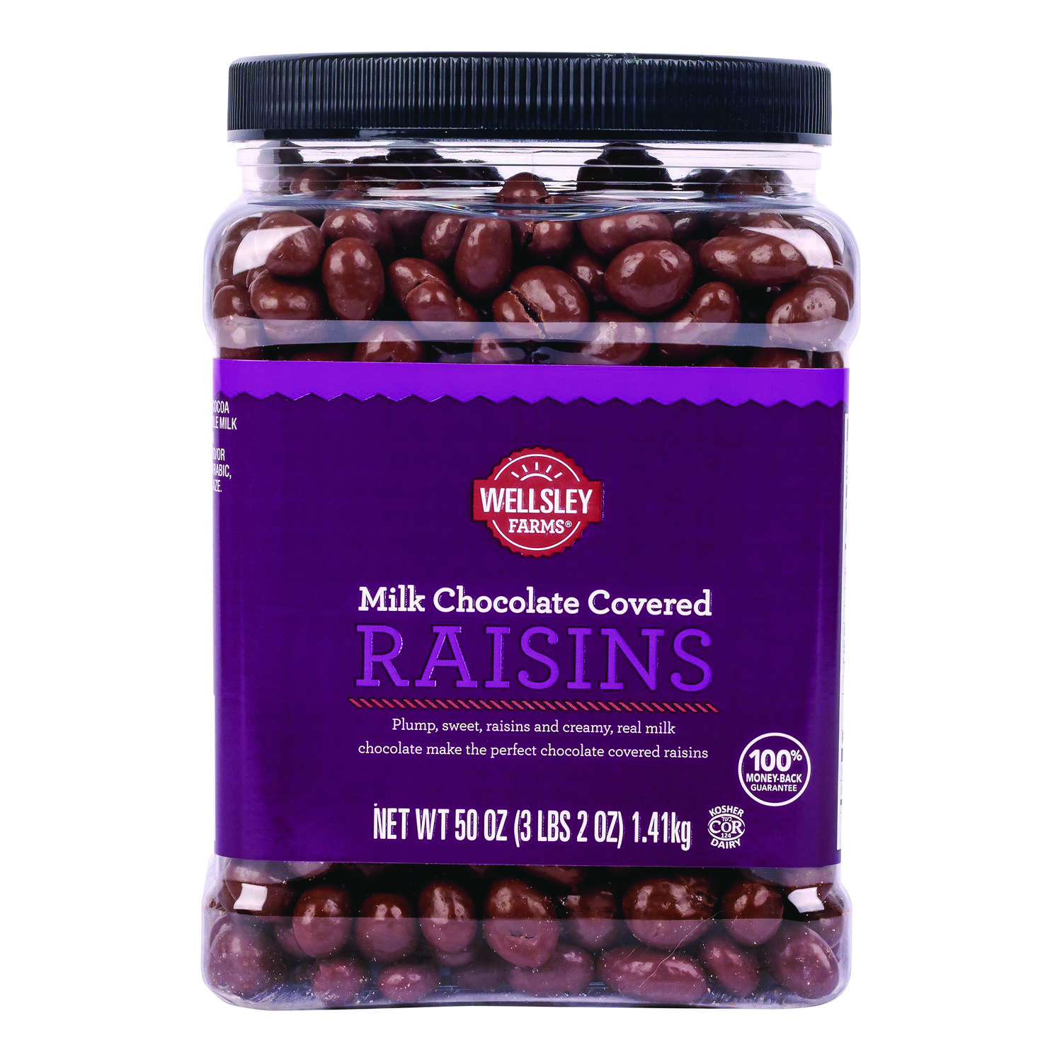 Milk Chocolate Covered Raisins, 50 oz Jar