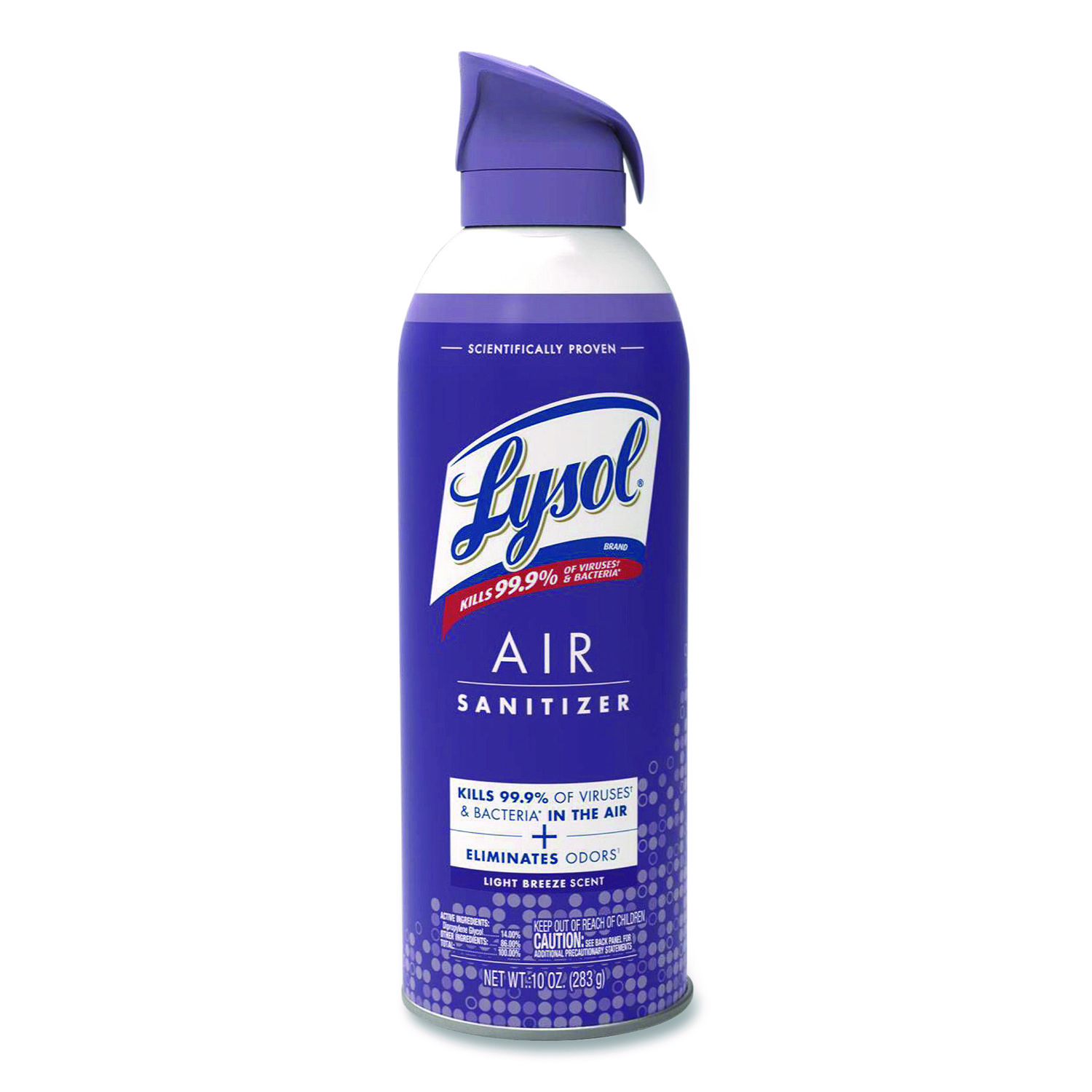 Air Sanitizer Spray, Light Breeze Scent, 10 oz Aerosol Spray