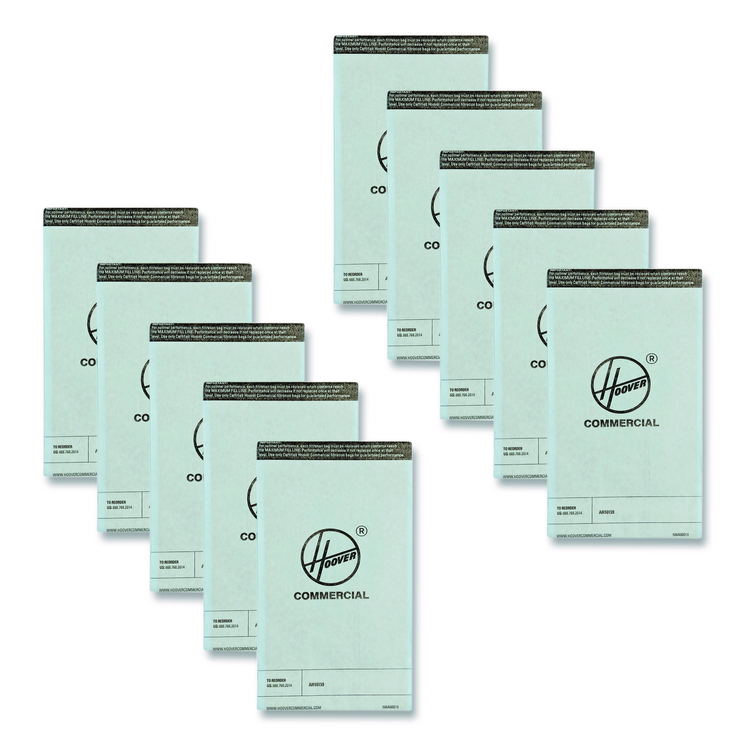 Disposable Vacuum Bags, Standard, 10/Pack