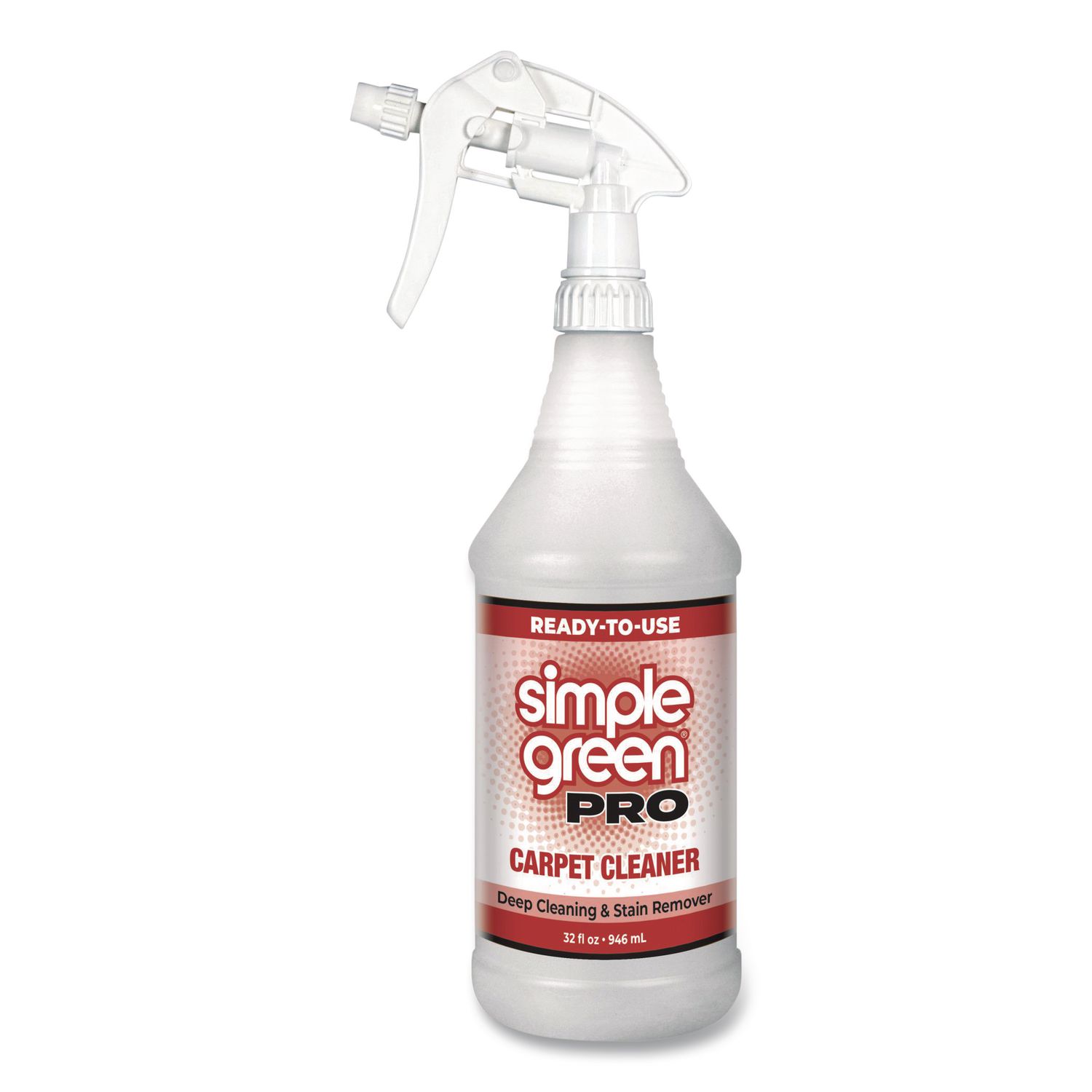 Pro Carpet Cleaner Ready-To-Use, Unscented, 32 oz Spray Bottle, 12/Carton