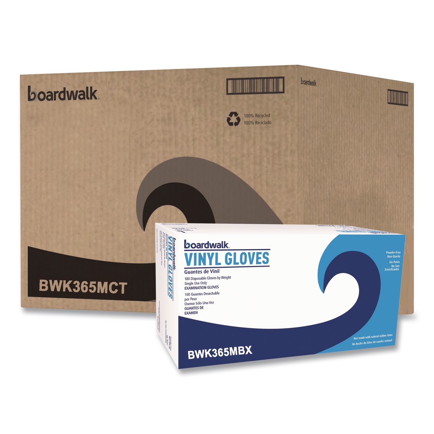 General Purpose Vinyl Gloves, Powder-Free, Medium, 2.6 mil Thick, 9.5" Long, Clear, 100/Box, 10 Boxes/Carton