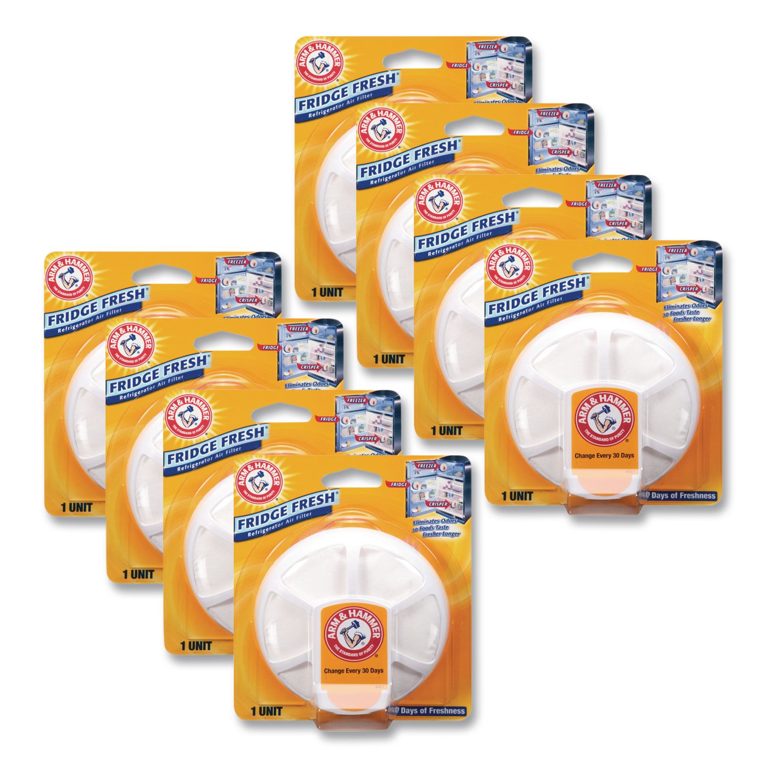 Fridge Fresh Baking Soda, Unscented, 5.5 oz, 8/Carton