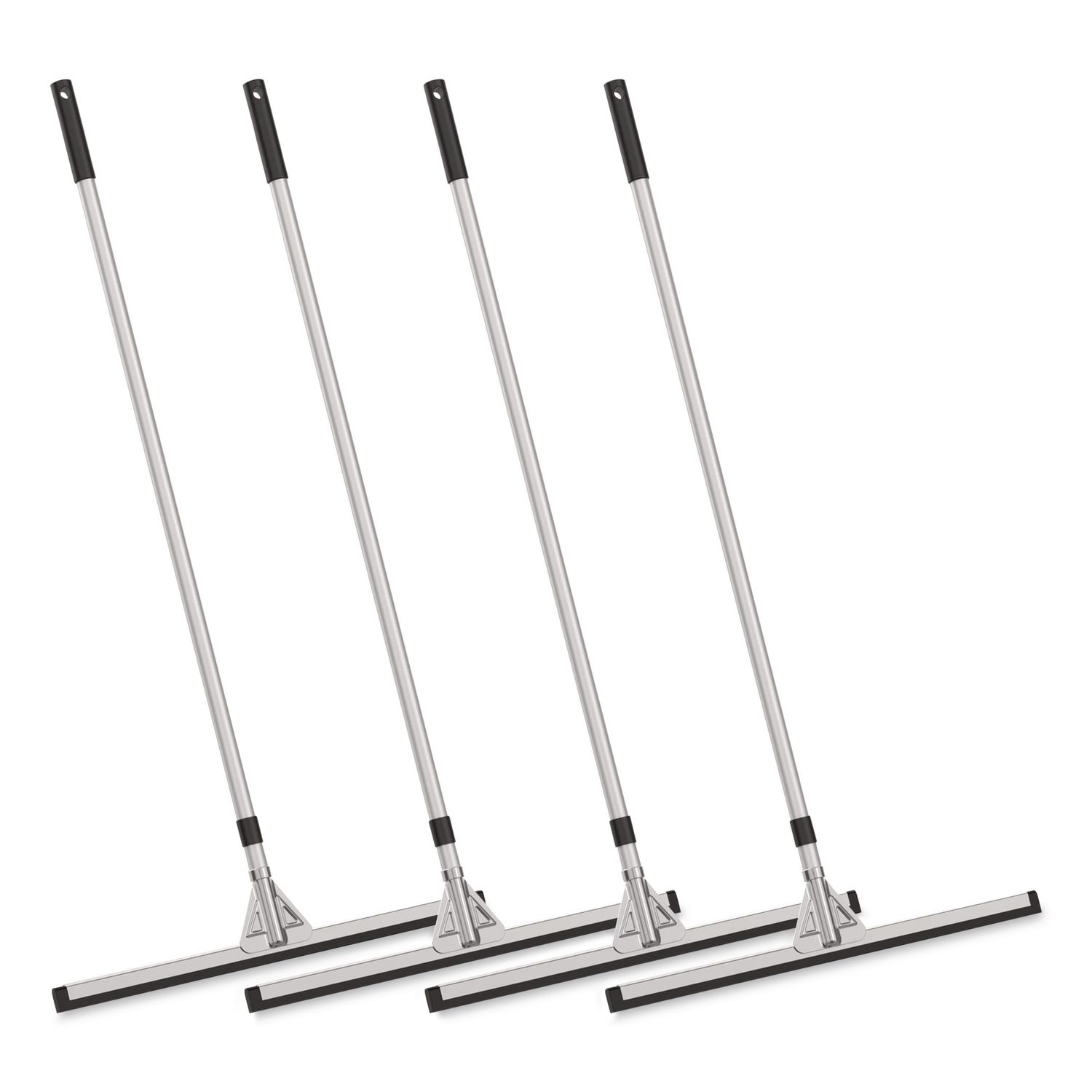 Double Neoprene Foam Floor Squeegee with 72" Aluminum Telescopic Handle, 30" Wide Blade, 4/Kit