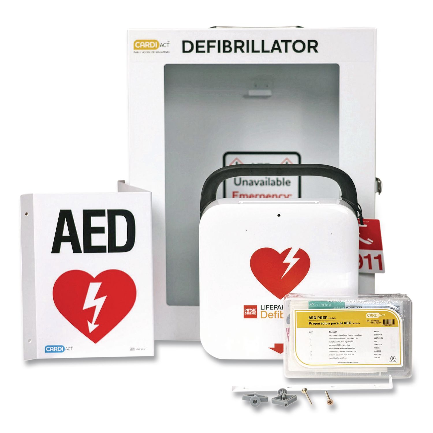 LIFEPAK CR2 Semi-Automatic, Cellular, English, Handle, Standard Cabinet