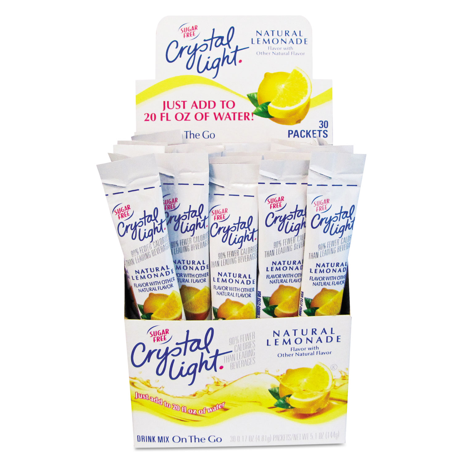Flavored Drink Mix, Lemonade, 0.17 oz Packet, 30/Box