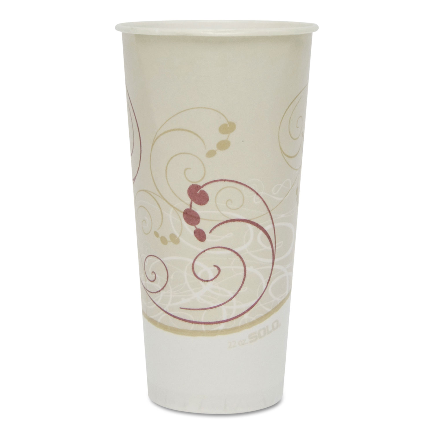 Symphony Treated-Paper Cold Cups, 22 oz, White/Beige/Red, 50/Bag, 20 Bags/Carton